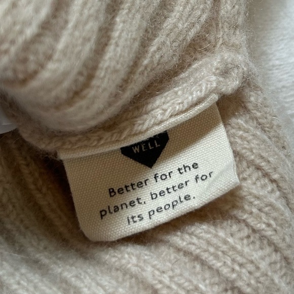 Madewell Womans Small Tan Ribbed Cashmere Sweater - Picture 13 of 13